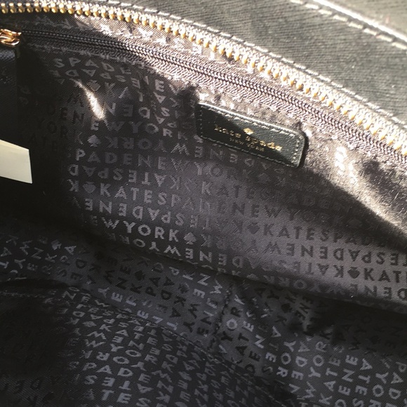 KATE SPADE ♠️ PINK BLACK SATCHEL HANDBAG PURSE WITH REMOVABLE CROSSBODY STRAP - Picture 5 of 7